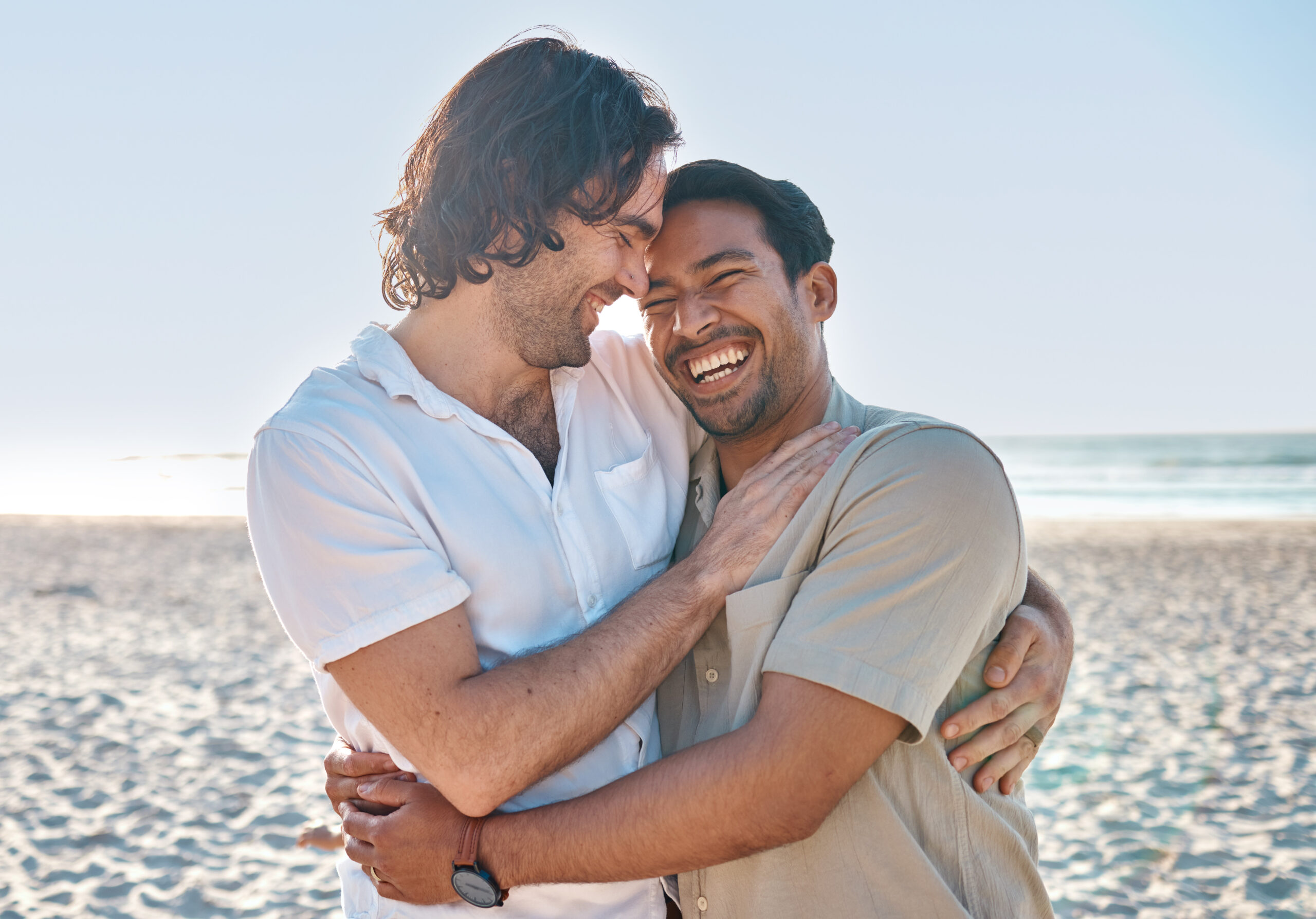 Image of gay couple in NYC seeking gay counseling.