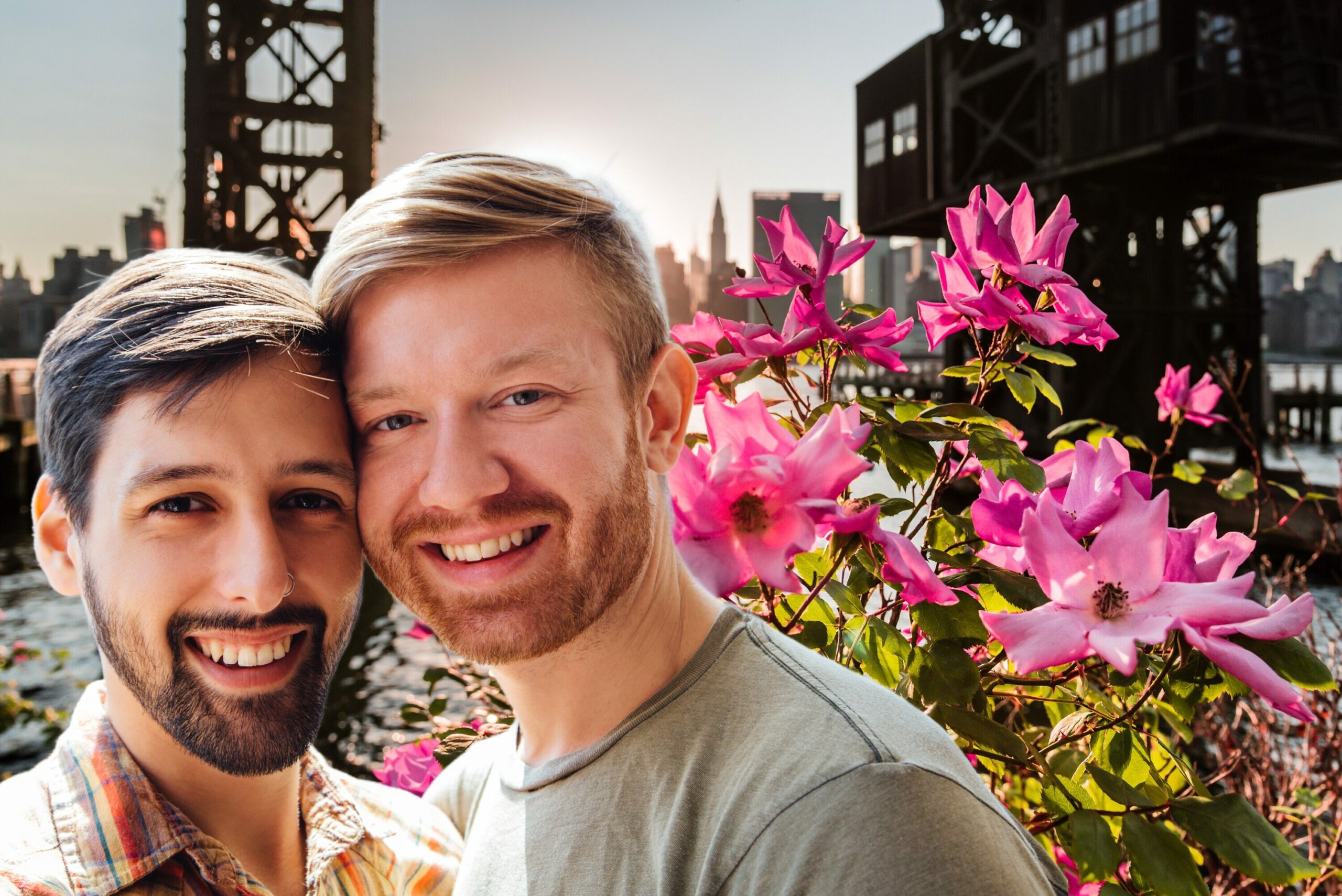 Image of gay couple in therapy in NYC healing from an affair